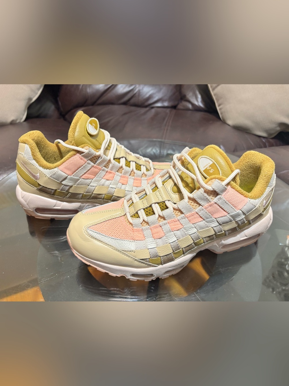 Air Max 95s. Pink, Cream, Brown